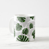Modern Boho Botanical Leaves Pattern コーヒーマグカップ (正面左)