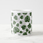 Modern Boho Botanical Leaves Pattern ジャンボコーヒーマグカップ<br><div class="desc">Bring the freshness of nature into your everyday life with our botanical pattern featuring stylized Monstera leaves and organic foliage. This design blends organic aesthetics with a modern, bohemian flair, making it ideal for home textiles, device cases, and fashion accessories. Flexible Design: We’ve created this pattern on a transparent base...</div>