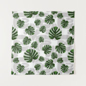 Modern Boho Botanical Leaves Pattern タペストリー (正面)