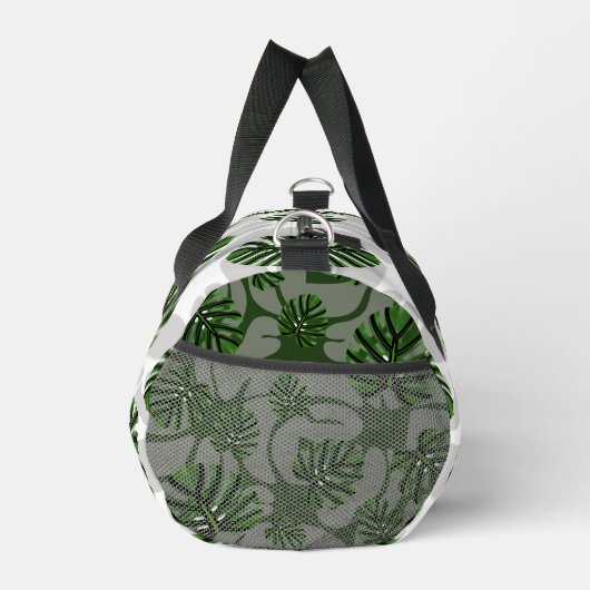 Modern Boho Botanical Leaves Pattern ダッフルバッグ (右)