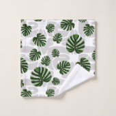 Modern Boho Botanical Leaves Pattern バスタオルセット (ウォッシュタオル)