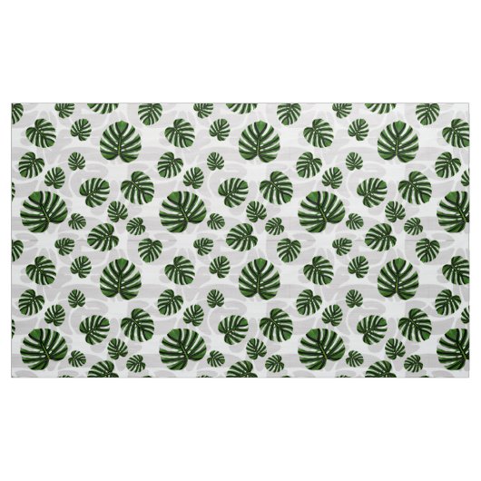 Modern Boho Botanical Leaves Pattern ファブリック (ヤード)