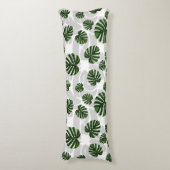 Modern Boho Botanical Leaves Pattern ボディピロー (正面縦)