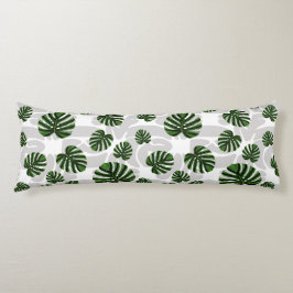 Modern Boho Botanical Leaves Pattern ボディピロー