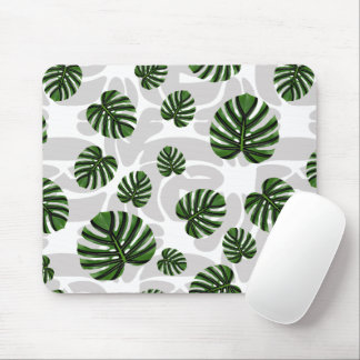 Modern Boho Botanical Leaves Pattern マウスパッド