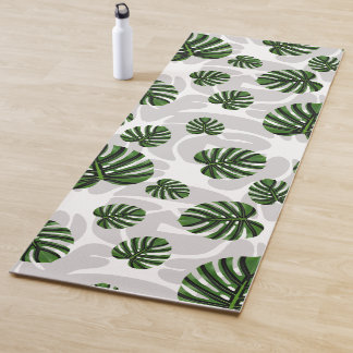 Modern Boho Botanical Leaves Pattern ヨガマット