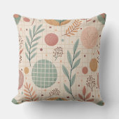Modern Boho Botanical | Minimalist & Geometric クッション (正面)
