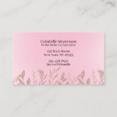 Modern Boho Botanical Photo Script Soft Pink 名刺 (裏面)