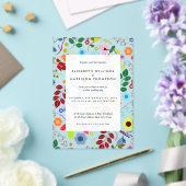 Modern Boho Chic Floral Wedding アクリル招待状 (インサイチュ (ウェディング))