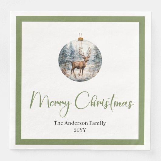 Modern Boho Christmas Scene Botanical Dinner (正面)