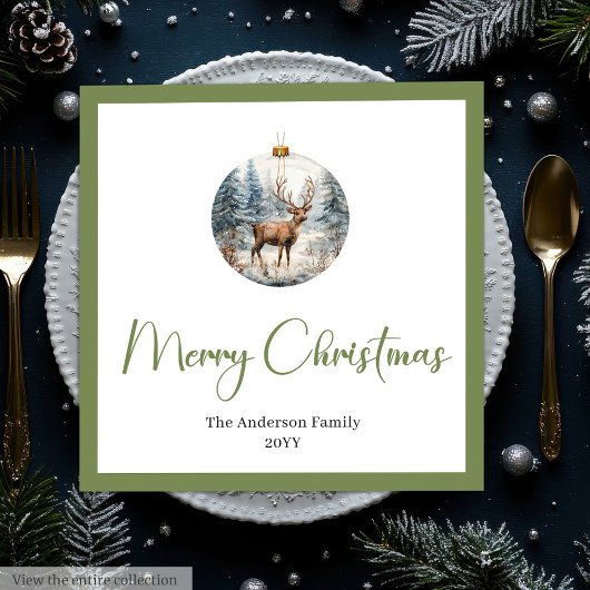 Modern Boho Christmas Scene Botanical Dinner