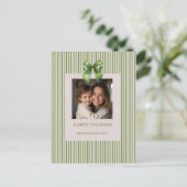 Modern Boho Christmas Trees Decor Holiday Postcard ポストカード (スタンド正面)