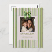 Modern Boho Christmas Trees Decor Holiday Postcard ポストカード (正面/裏面)