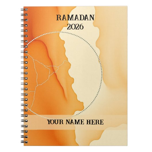 Modern Boho Crescent ノートブック (正面)