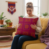 Modern Boho Custom Monogram Geometric クッション