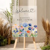 Modern Boho Dusty Blue Baby in Bloom Welcome      アクリルサイン