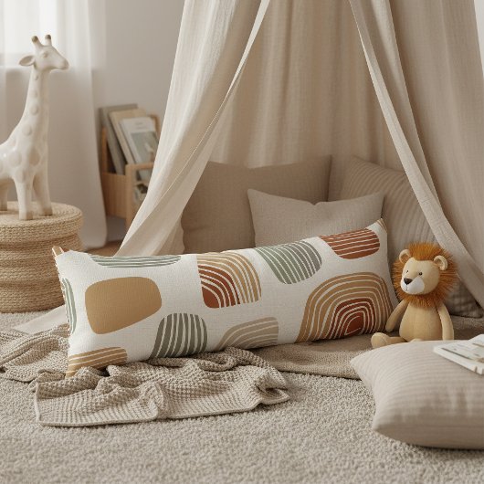 Modern Boho Earth Tones Abstract ID1273 ボディピロー