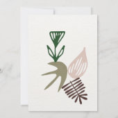 Modern Boho Engagement Invitation PRINTED | Plam 招待状 (裏面)