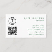 Modern Boho Floral Birds Pink Green Colorful 名刺 (裏面)