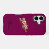  Modern Boho Floral  iPhone 16ケース (裏面横)