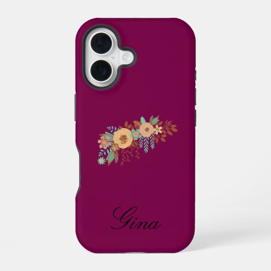  Modern Boho Floral  iPhone 16ケース (裏面)