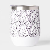 Modern Boho Floral Pattern Plum White (右面)