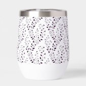 Modern Boho Floral Pattern Plum White (背面)