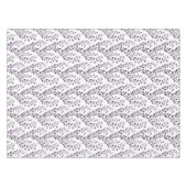 Modern Boho Floral Pattern Plum White テーブルクロス (正面(横))