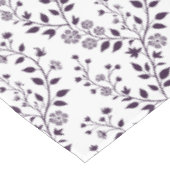 Modern Boho Floral Pattern Plum White テーブルクロス (アングル)