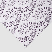 Modern Boho Floral Pattern Plum White 薄葉紙 (詳細)