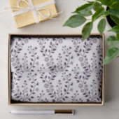 Modern Boho Floral Pattern Plum White 薄葉紙 (ギフト)