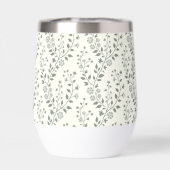 Modern Boho Floral Pattern Sage Cream (背面)