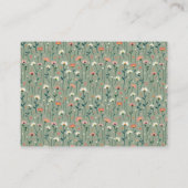 Modern Boho Floral Sage Green Baby in Bloom Shower エンクロージャーカード (裏面)