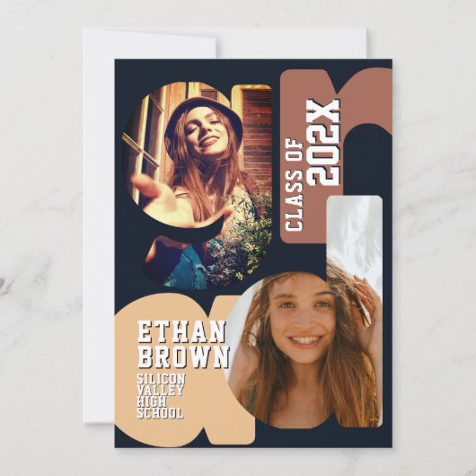 Modern Boho Graduation Party Invitation 招待状 (正面)