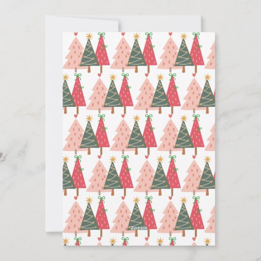 Modern Boho Hand Drawn Whimsical シーズンカード (裏面)