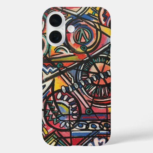 Modern Boho-Hand Painted Abstract Art Case-Mate iPhoneケース (裏面)