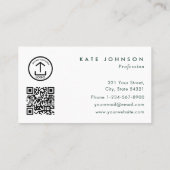 Modern Boho Jungle Animals Floral Green Colorful 名刺 (裏面)