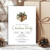 Modern Boho Neutral Colors Rustic Holiday Dinner  招待状