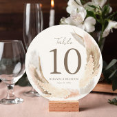 Modern Boho Pampas Grass Wedding Table Number 招待状