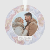 Modern Boho Personalized Photo Ornament オーナメント (裏面)