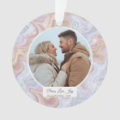 Modern Boho Personalized Photo Ornament オーナメント (正面)