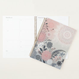 Modern Boho Pink Grey  プランナー手帳