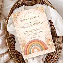 Modern Boho Rainbow Baby Shower