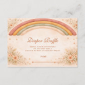 Modern Boho Rainbow Diapper Raffle エンクロージャーカード (正面)