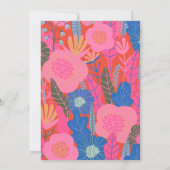 Modern Boho Red Floral 50th Birthday Party 招待状 (裏面)