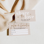 Modern Boho Refer A Friend Discount Coupon Card 紹介カード