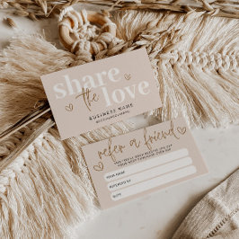 Modern Boho Refer A Friend Discount Coupon Card 紹介カード