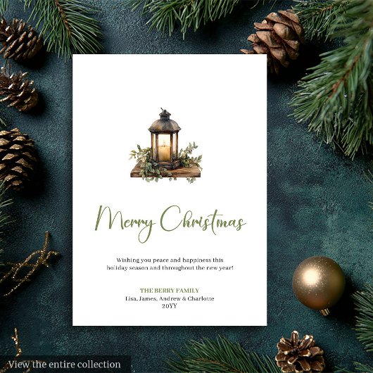 Modern Boho Rustic Earthy Christmas Greeting Card シーズンカード