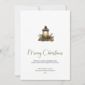 Modern Boho Rustic Earthy Christmas Greeting Card シーズンカード (正面)