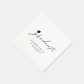 Modern Boho Script Graduation Party Napkins スタンダードカクテルナプキン (角)